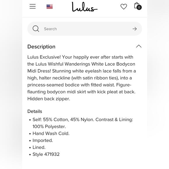 💍Lulus Wishful Wanderings White Lace Bodycon Midi Dress - Size XL🤍 - Picture 5 of 15